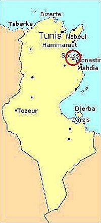 Tunesien Map